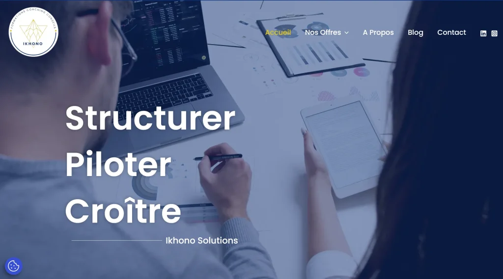 Site internet vitrine WordPress pour TPE à Pau par Ikoonos Agnès Camboulives